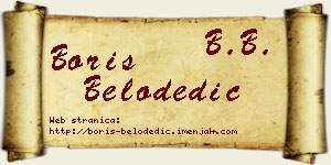 Boris Belodedić vizit kartica